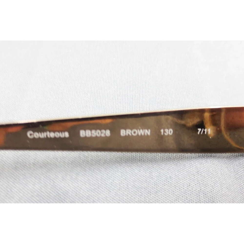 Bebe Courteous BB5028 Brown Leopard Print Semi Rimless Eyeglasses Frames